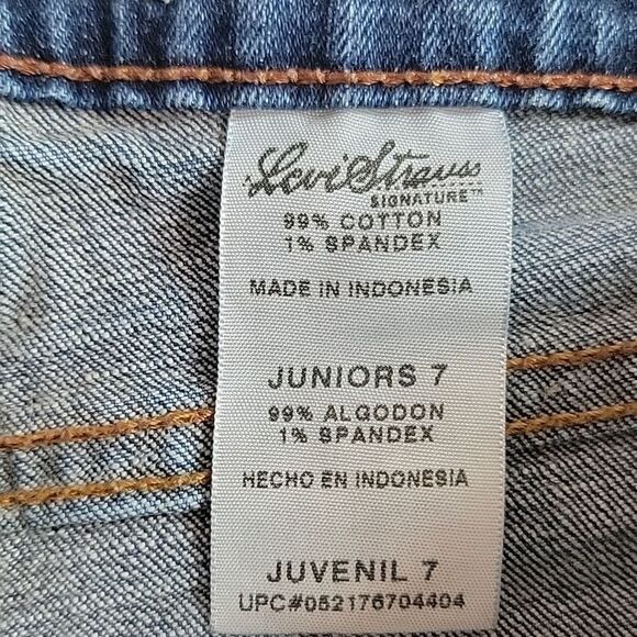 Levi's Signature Blue Denim Bootcut Jeans Juniors Size 7 - Picture 11 of 14